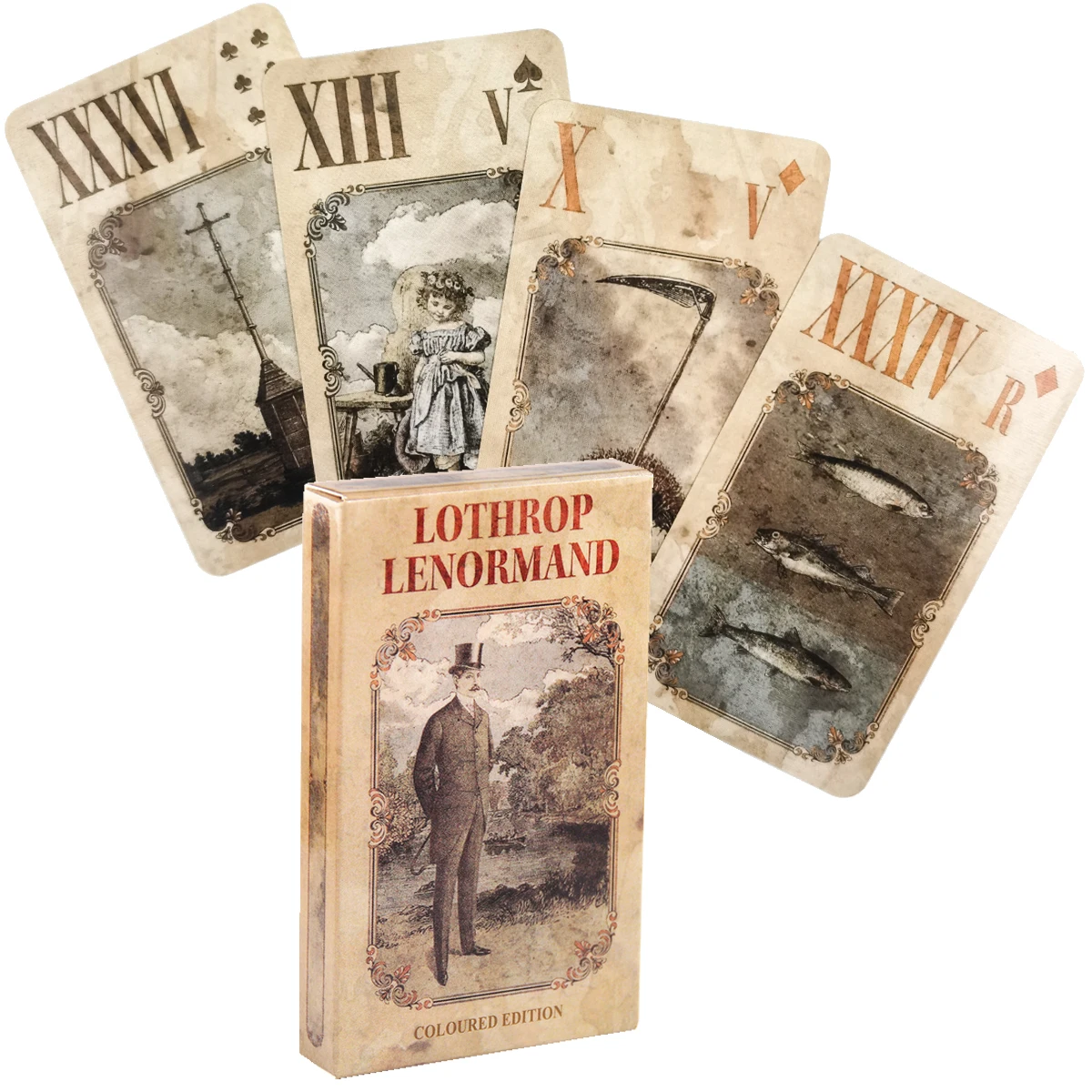 

Lothrop Lenormand Oracle Cards Leisure Party Table Game High Quality Fortune-telling Prophecy Tarot Deck PDF Guidebook Beginners