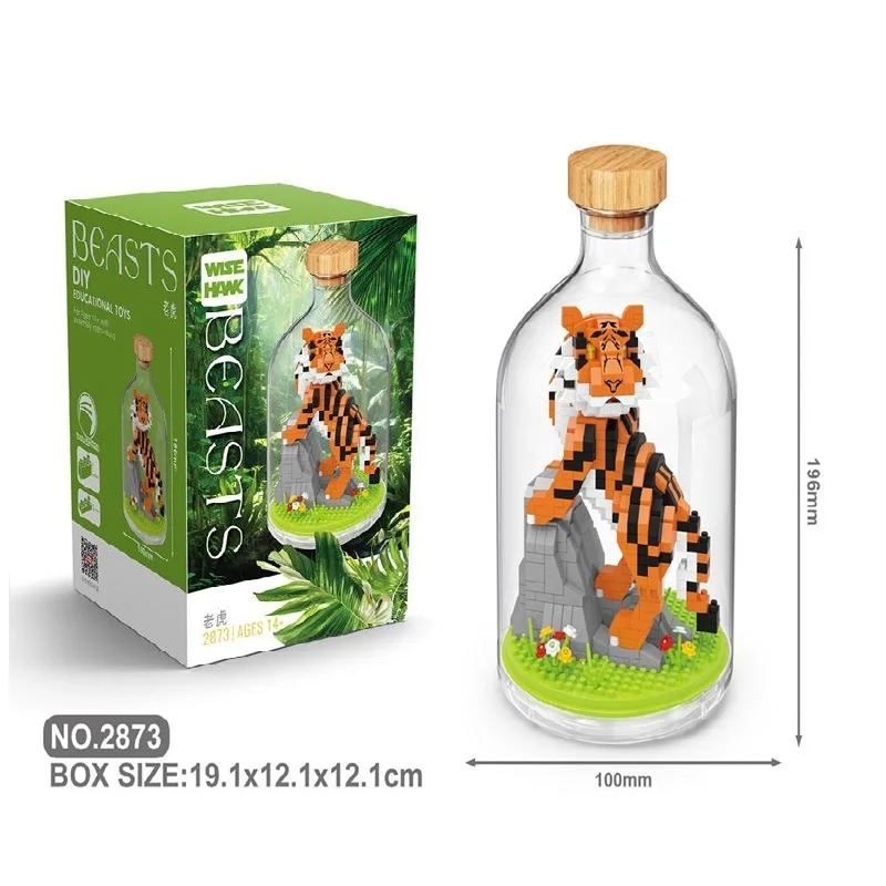 Сборные мини-блоки магнитный медведь насекомые кирпичи декомпрессионные