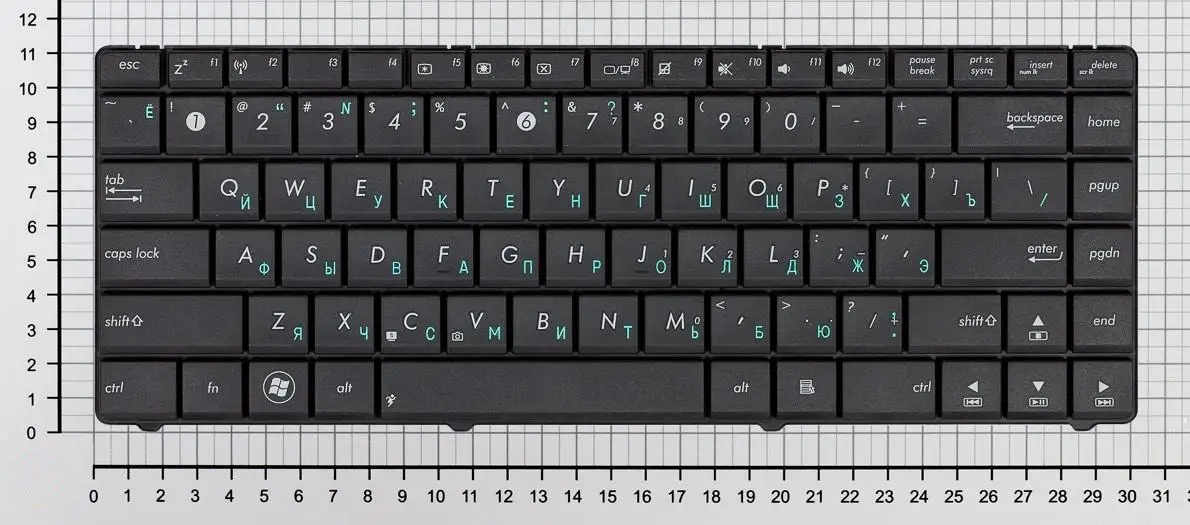 Клавиатура для Asus K84LY русская черная