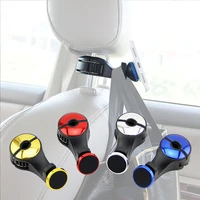2 in 1 multifunctional car back seat headrest hook with magnetic phone holder 360%c2%b0 rotation car seat hanging hook organizer