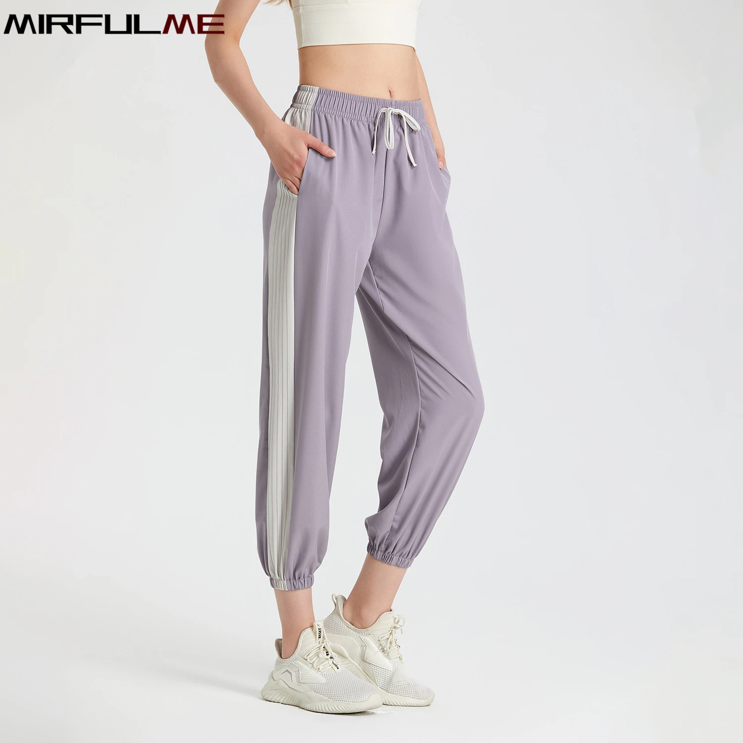 

Women Loose Jogger Pants High Waist Sport Trousers Breathable Running With Pocket Quick Dry Gym Fitness Yoga Harem Pant Female