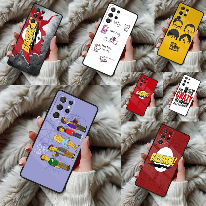 Фото Чехол для телефона Samsung Galaxy S24 S25 S26 Ultra S22 S23 Plus S21 S20 FE Note10 с дизайном «Котики и песня» и «Теория Большого взрыва» №1