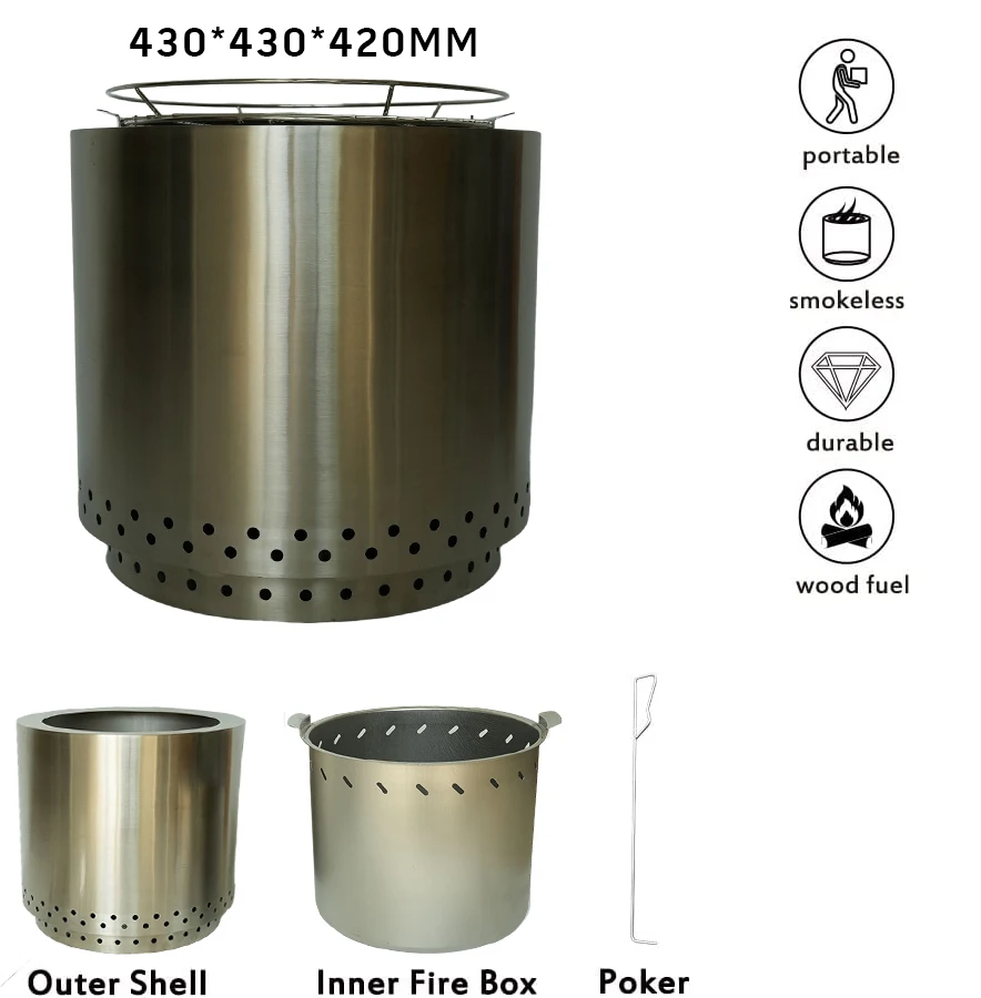 Садовая мебель Auplex пожарная печь костра с использованием угольных косточек