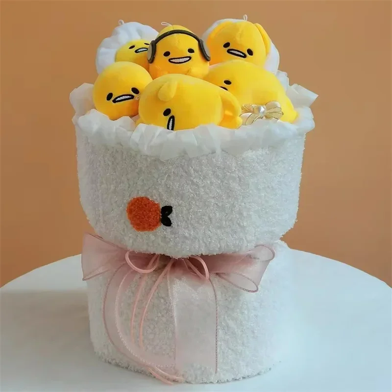 Sanrio Hot Gudetama Kawaii яйцо кукла букет мультфильм креативная милая ручной работы для