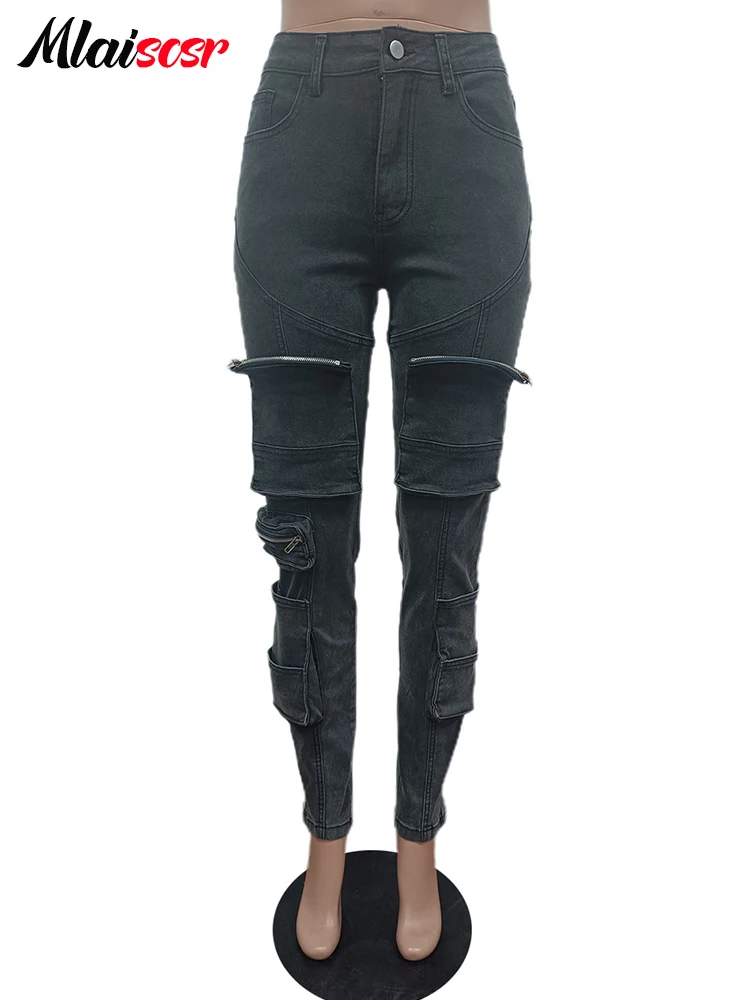 Mlaiscsr винтажные черные узкие эластичные джинсовые брюки-карандаш женские