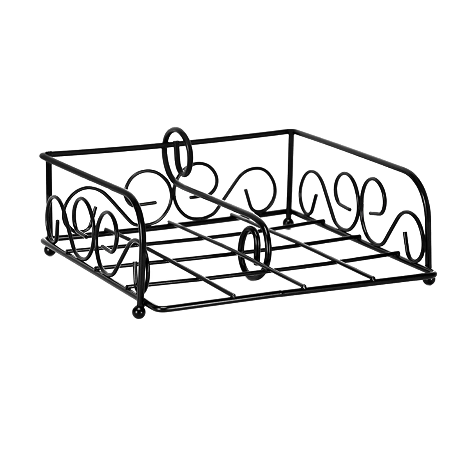 

Storage Tray With Pressure Bar Hotel Desktop Dining Room Bathroom Buffet Stainless Steel Kitchen Guest Towel Napkin Holder Paper