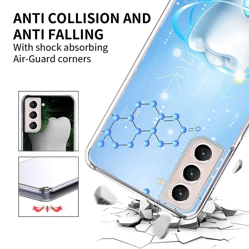 Чехол для телефона с зубным узором Samsung A04S A15 A25 A35 A55 A05S Galaxy S25 S24 FE Note 20 Ultra 10 Lite 9 8 M12 M51