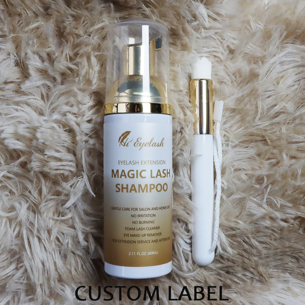 50 шт. 60 мл лучший шампунь для ресниц наращивания Клей Фирменная этикетка пена