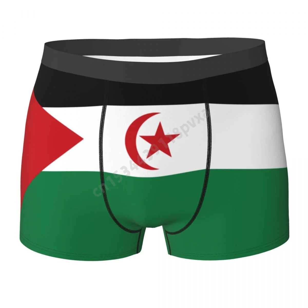 

Men Panties Sahrawi Arab Democratic Republic Flag Country Boxer Shorts Polyester Underpants For Boys Male Large Size