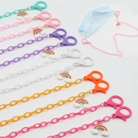 fashion glasses chain for children acrylic sunglasses lanyard holder strap rainbow mask chain neck cord jewelry accessories gift
