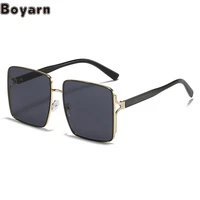 boyarn 2022 new box sunglasses steampunk fashion g net red ins versatile simple large frame sunglasses eyewear for women