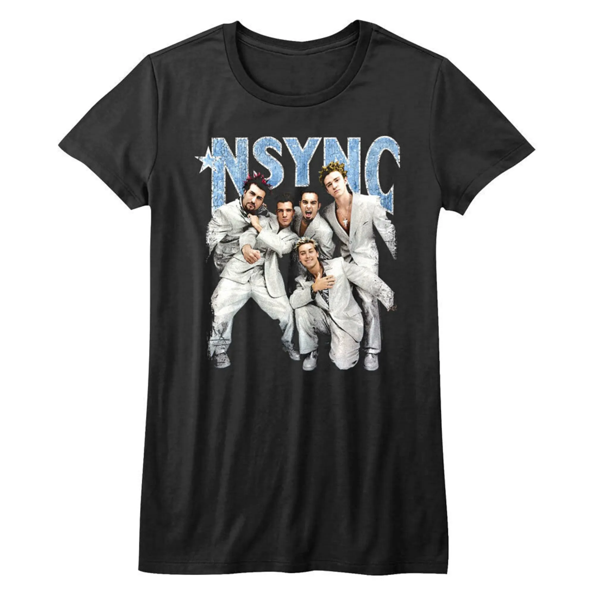 Винтажная Футболка NSYNC серебряные костюмы женская футболка для мальчиков