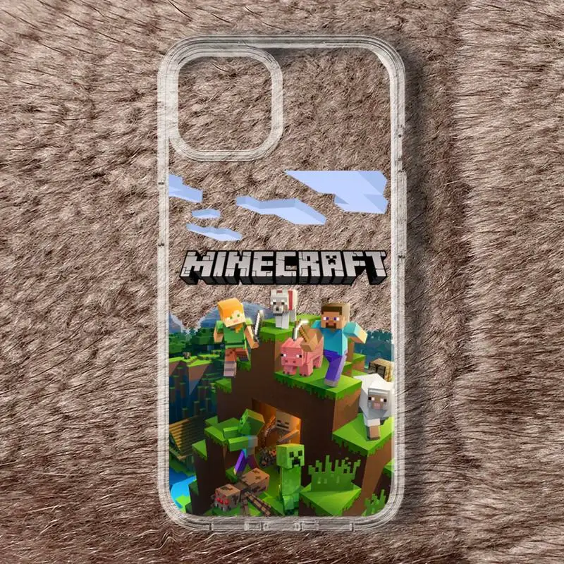 Game Mine C-Crafts Phone Case For iPhone 11 12 Mini 13 14 Pro XS Max X 8 7 6s Plus 5 SE XR Transparent Shell