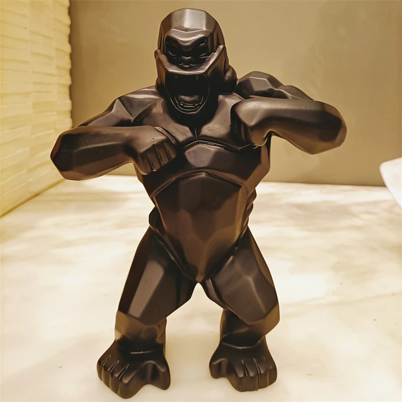 

Модный домашний Декор статуя шимпанзе полимерная Геометрическая скульптура орангутан Статуэтка для гостиной декоративное ремесло King Kong