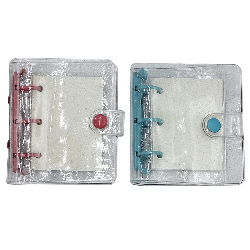 2 шт. блестящая прозрачная обложка для переплета с 3 кольцами и пустой внутренней