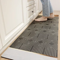 kitchen doormats waterproof and oil proof long strip carpet wear resistant and non slip hand washable rug nordic style pvc mat