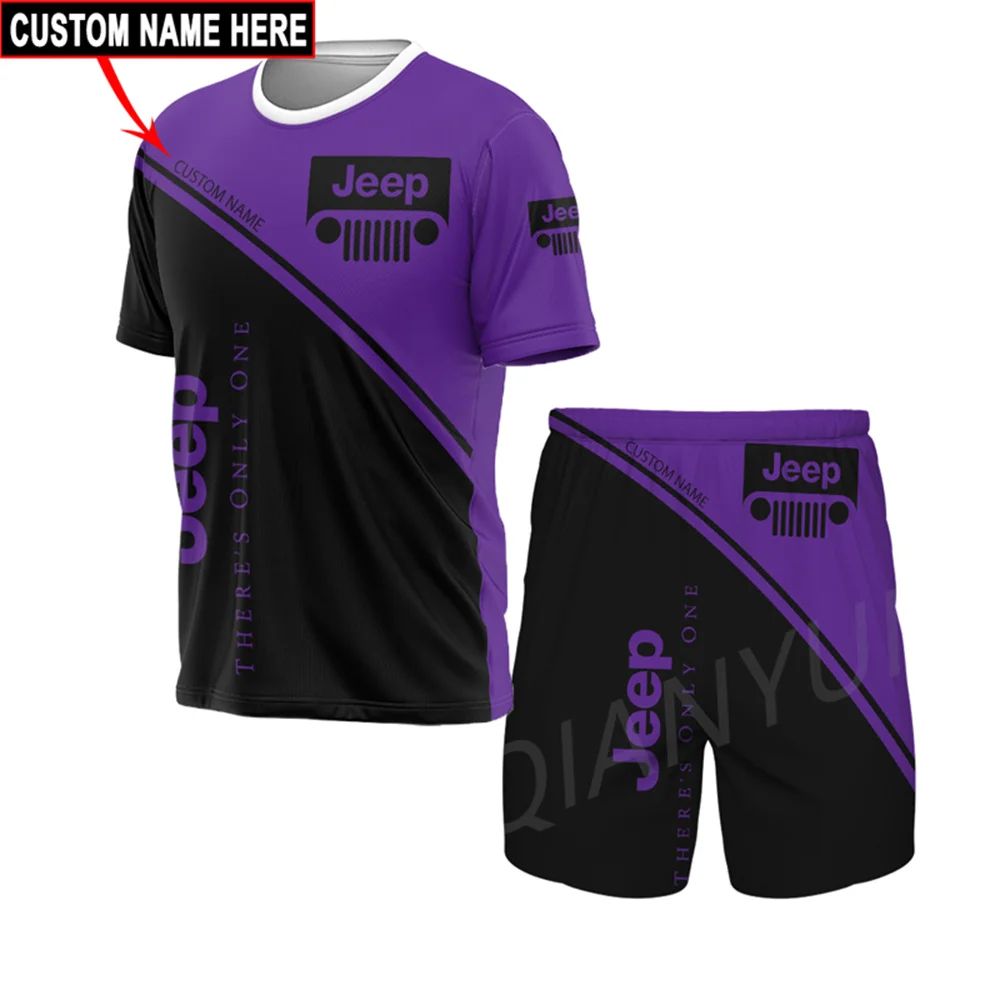 

3D Printing JeepS Sports Biker T-Shirt Shorts Short Sleeve Suit 2022 Fashion High Quality Couple Round Neck Pullover Sweatshirt
