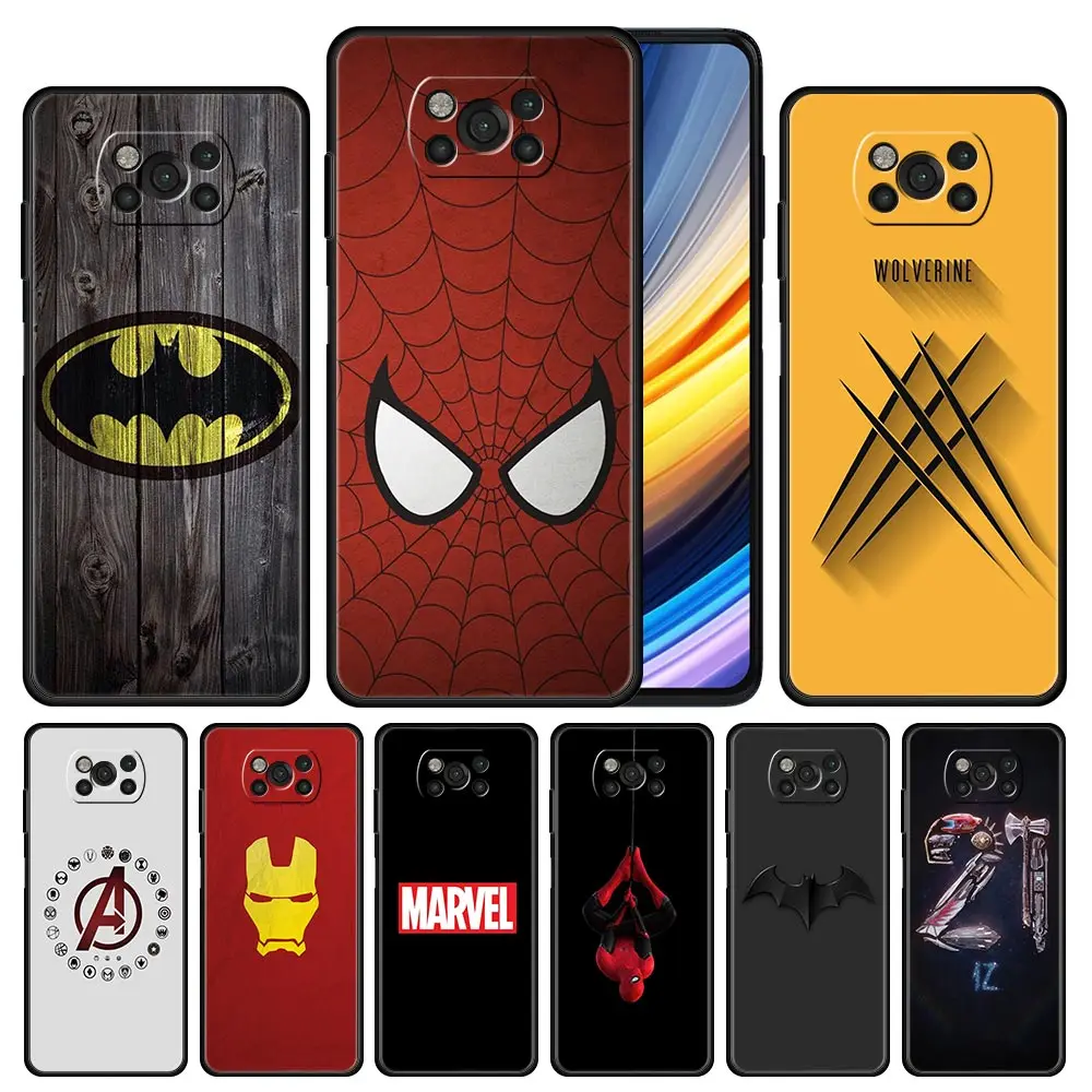 

Cover Case for Xiaomi 11 11T 10 10T 9 9T Lite Note 10 Poco X3 NEC X4 M3 M4 F2 F3 Pro 5G Official Protection Marvel Avengers