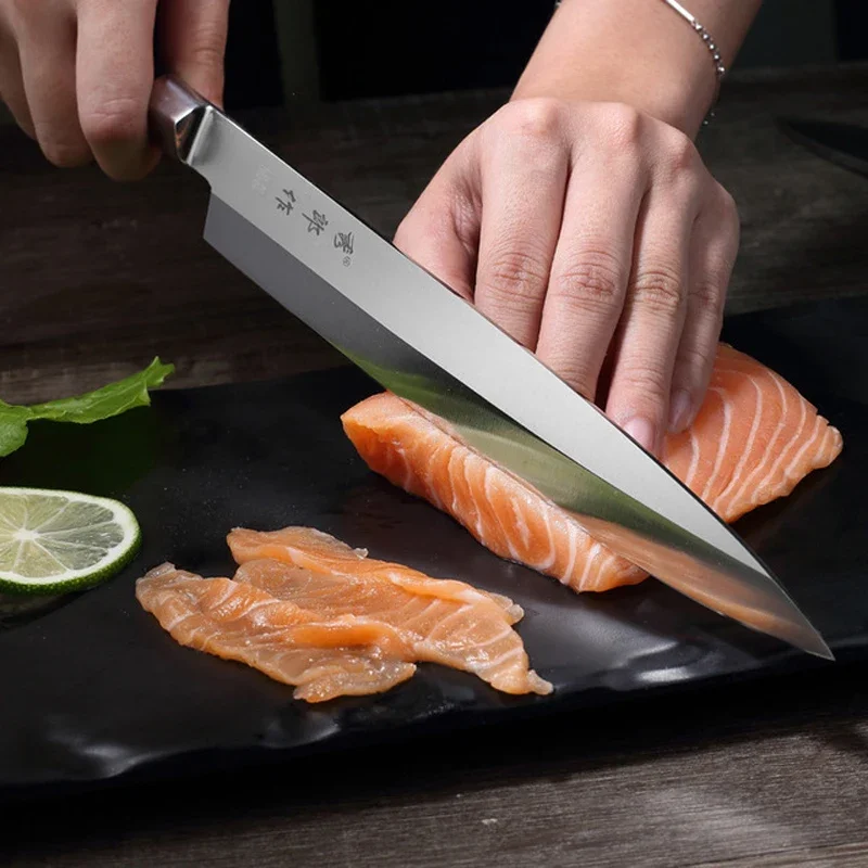 Нож для лосося нож филеровки рыбы деревянная ручка кухонные ножи из высокой