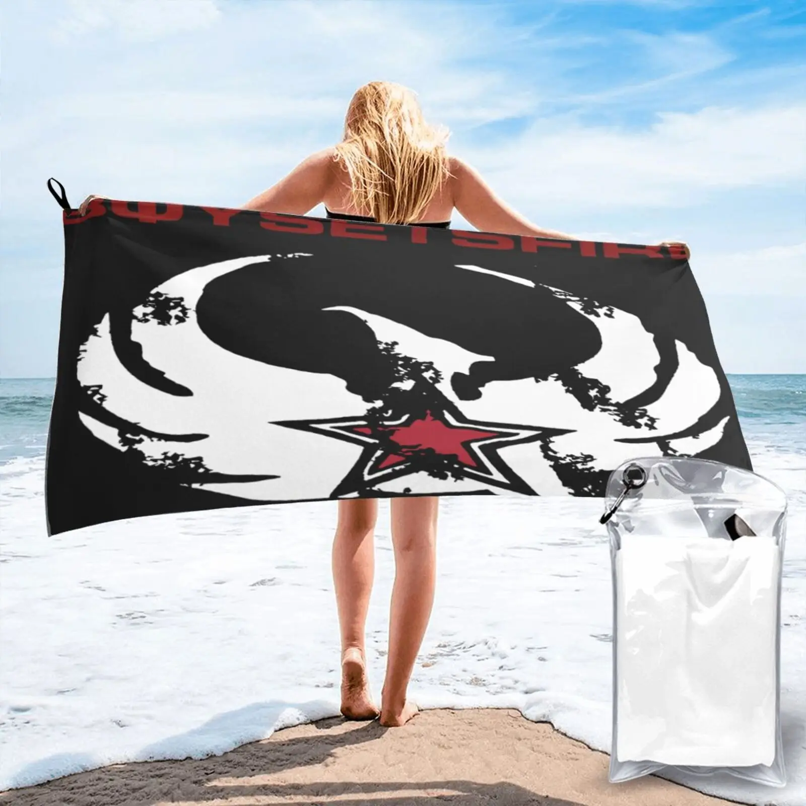 

Boysetsfire Grey Beach Towel Bathroom Accessories Sets Bath-House Beach Cover Bathroom Products Towels Bathroom Bathrobe Woman
