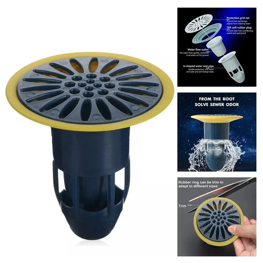 

Deodorant Floor Drain Core Silicone Shower Drain Stopper Insectproof Anti-odor Hair Trap Plug Trap Kitchen Bathroom Toilet Sewer