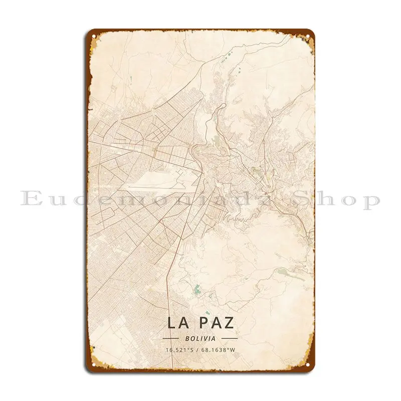 

Металлический фотоплакат с надписью «La пас Боливия»