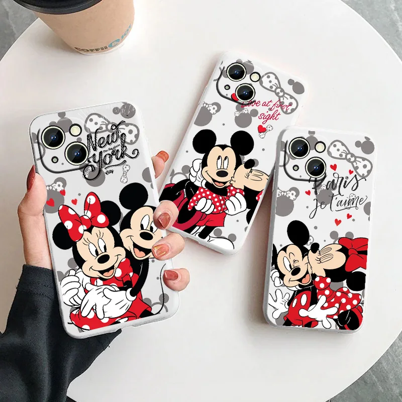 

Disney Mickey Cute For Samsung Galaxy S23 S22 S21 S20 FE Ultra Plus S10 Lite 5G Liquid Rope Phone Case
