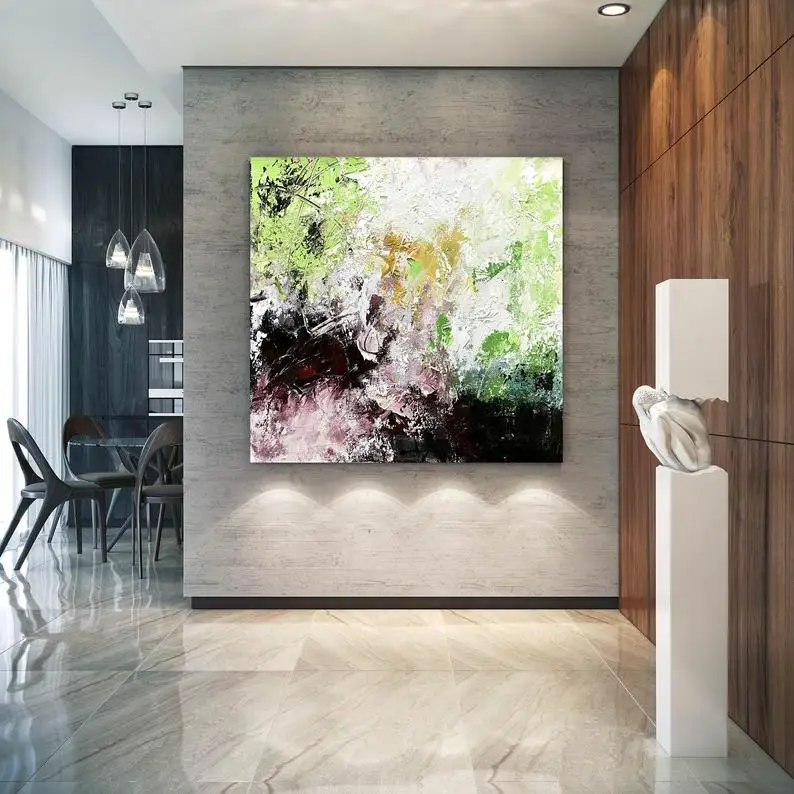 

Large Modern Wall Art Painting,Extra Large Wall Art,bathroom wall art,painting colorful,extra large wall artBig oil huge large