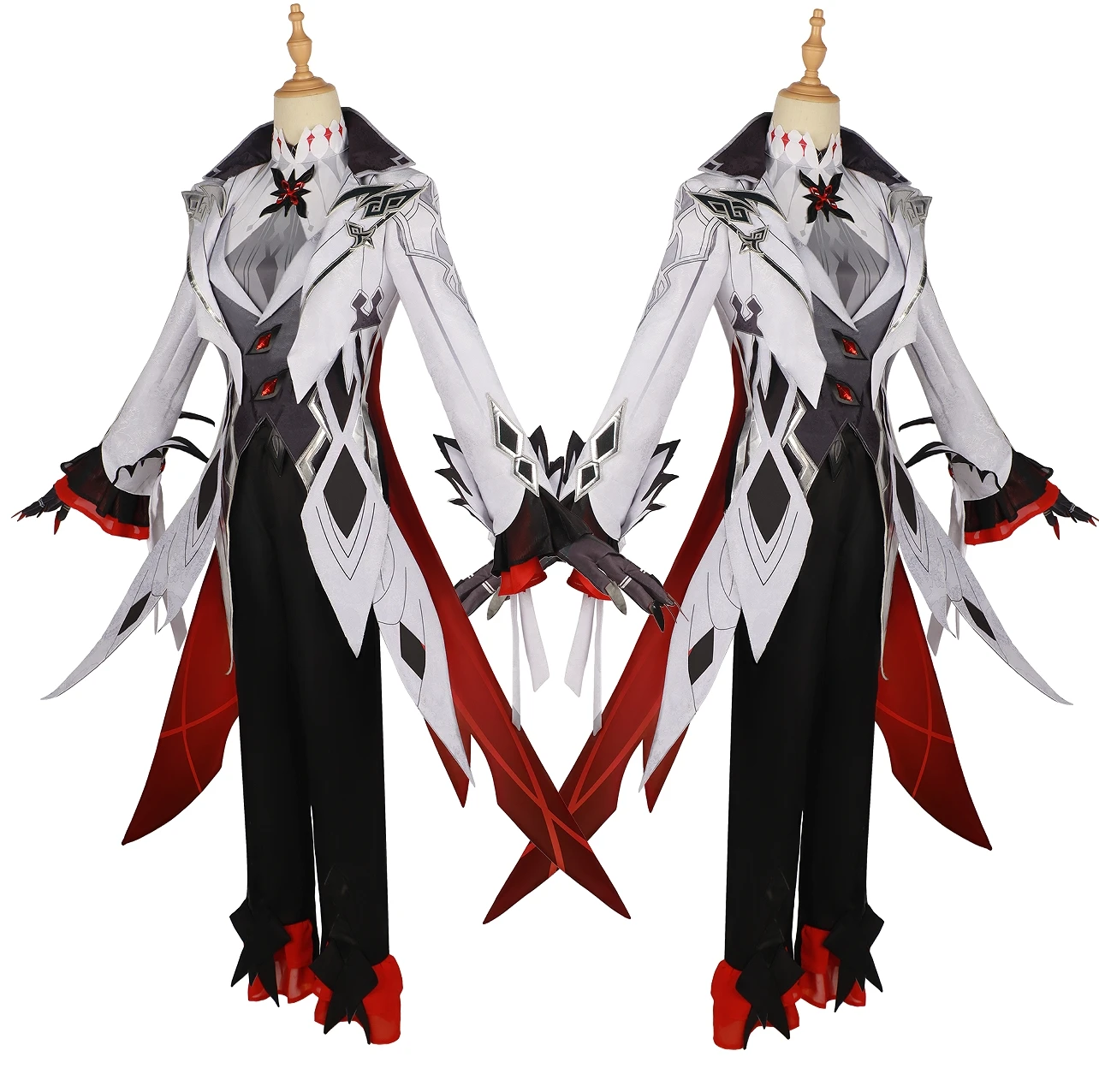 Костюм для косплея Genshin Impact Arlecchino The Knave высококачественная одежда туфли с париком