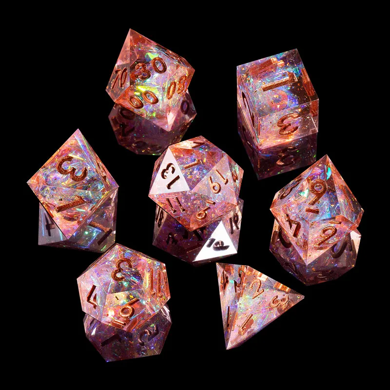 Мини-планеты фиолетовая серия наборы костей DND из полимерной смолы игральные