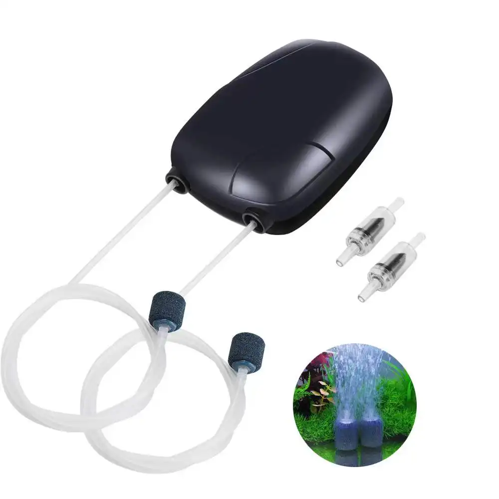 

Аквариумный кислородный воздушный насос, аквариумный компрессор, аэратор с одним и двумя выходами, маленький Оксигенатор, аквариумные аксессуары