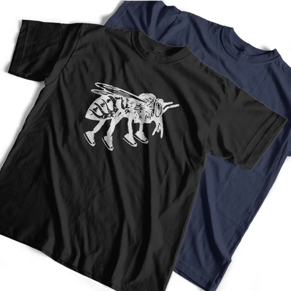 

COOLMIND 100% Cotton o-neck Bees Print Unisex T Shirt Cool Bees Men Tshirt Cool t-shirt Men Tee Shirt BEES23
