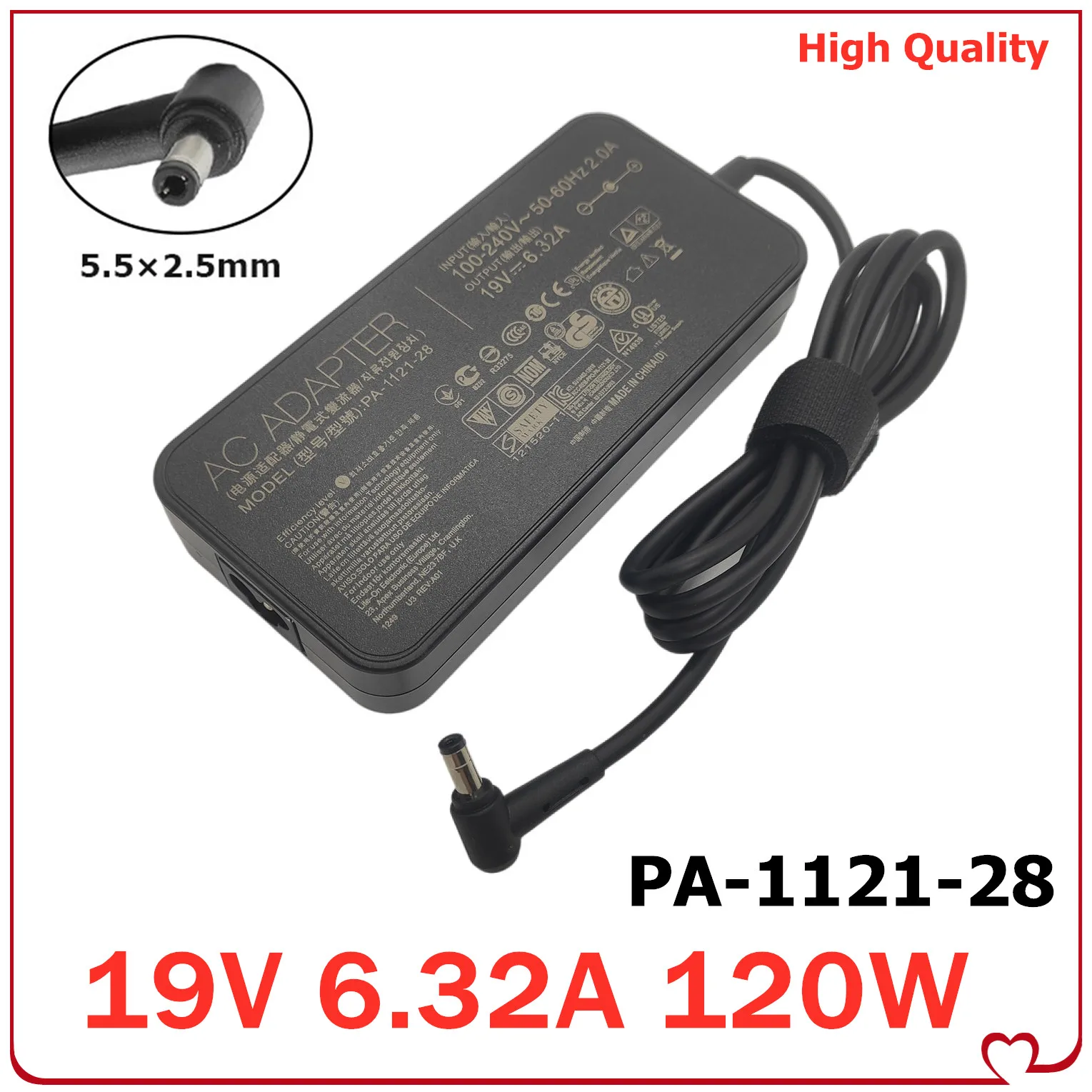 

Original 19V 6.32A 5.5x2.5mm 120W Laptop AC Charger Power Adapter for Asus PA-1121-28 ADP-120RH B N750 N53S FX50J N500 G50 FZ53V