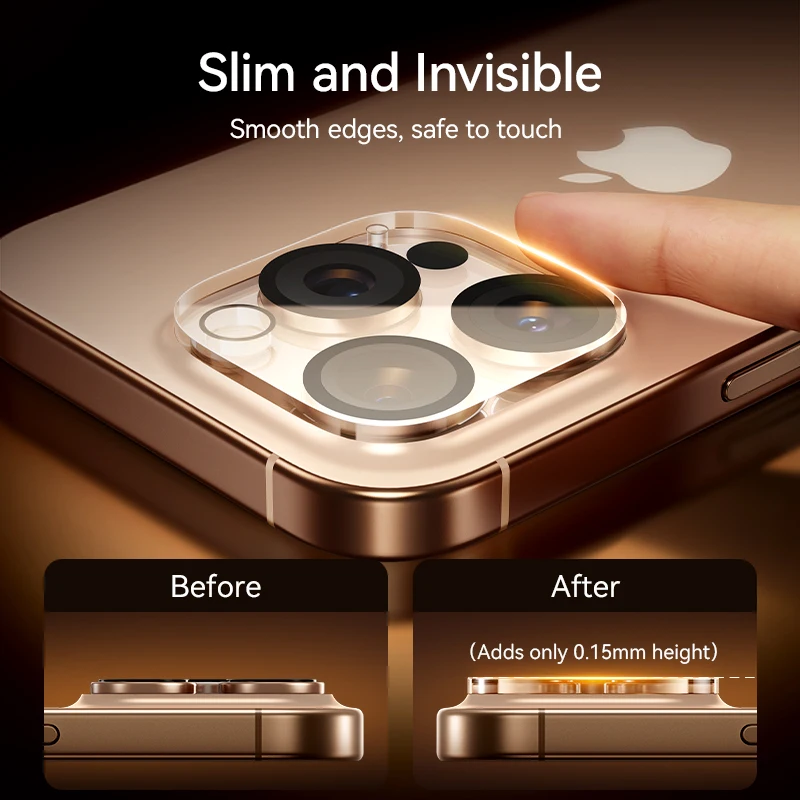 Фото Защитное стекло Joyroom HD для объектива камеры iPhone 18 Pro Max, защитная пленка из закаленного стекла для iPhone 17, 16, 15 Pro Max №4