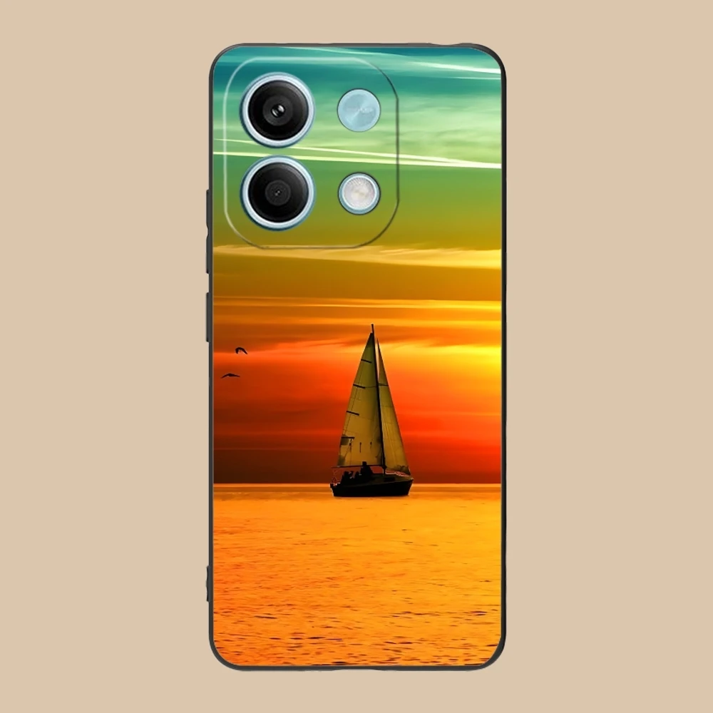 Чехол для мобильного телефона с изображением парусника Xiaomi Redmi Note 13 12 11 10 9 8 7 6 S A Pro