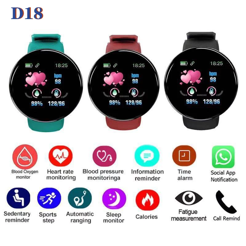 

Bluetooth Smart Watch Men Women's Watches Heart Rate Blood Pressure Detect Step Counter Sport Tracker Wristband For Android IOS