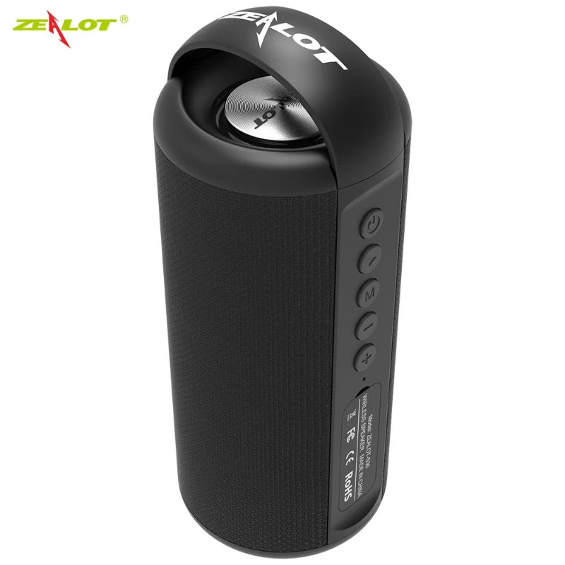 Уличный портативный динамик ZEALOT S36, беспроводной Bluetooth динамик, мощный автомобильный динамик, сабвуфер, звуковая коробка, динамики для ПК