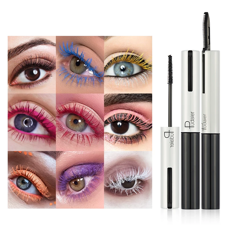 

9 Colors/Box Eyelashes Curling Colorful Mascara Black Liquid Pen Make Up Makeup Eye Lash Thick Cosmetic Tool Lengthening Brush