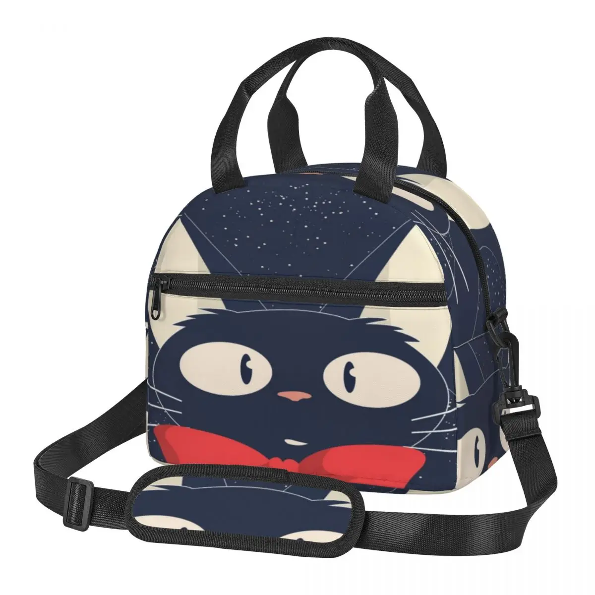 

Fresh Cooler Bag Kikis Delivery Service Art Cat Portable Thermal Lunch Bag For Women Lunch Box Tote Food Bag