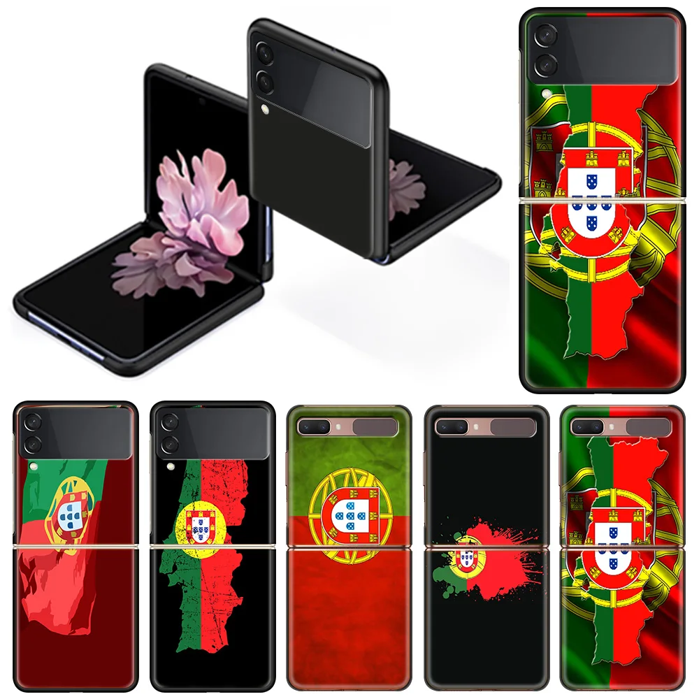 

Portugal Flag Case for Samsung Galaxy Z Flip3 5G Flip 4G Shockproof Capa 6.7 Inches Black Hard PC ZFlip 3 Phone Cover Fashion