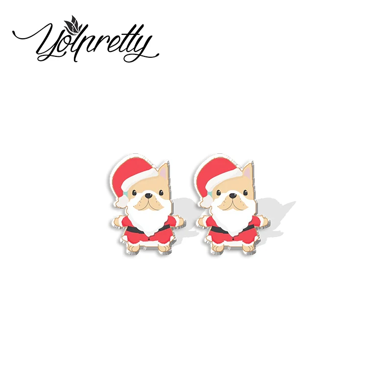Новое поступление 2022 милые забавные серьги-гвоздики с изображением собаки