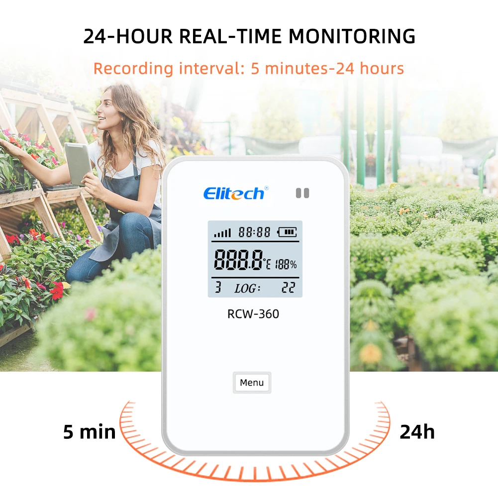 

RCW-360 digital temperature&humidity Data Logger 2G/4G/WIFI connection 24h monitoring for vaccine storage cold storage breeding