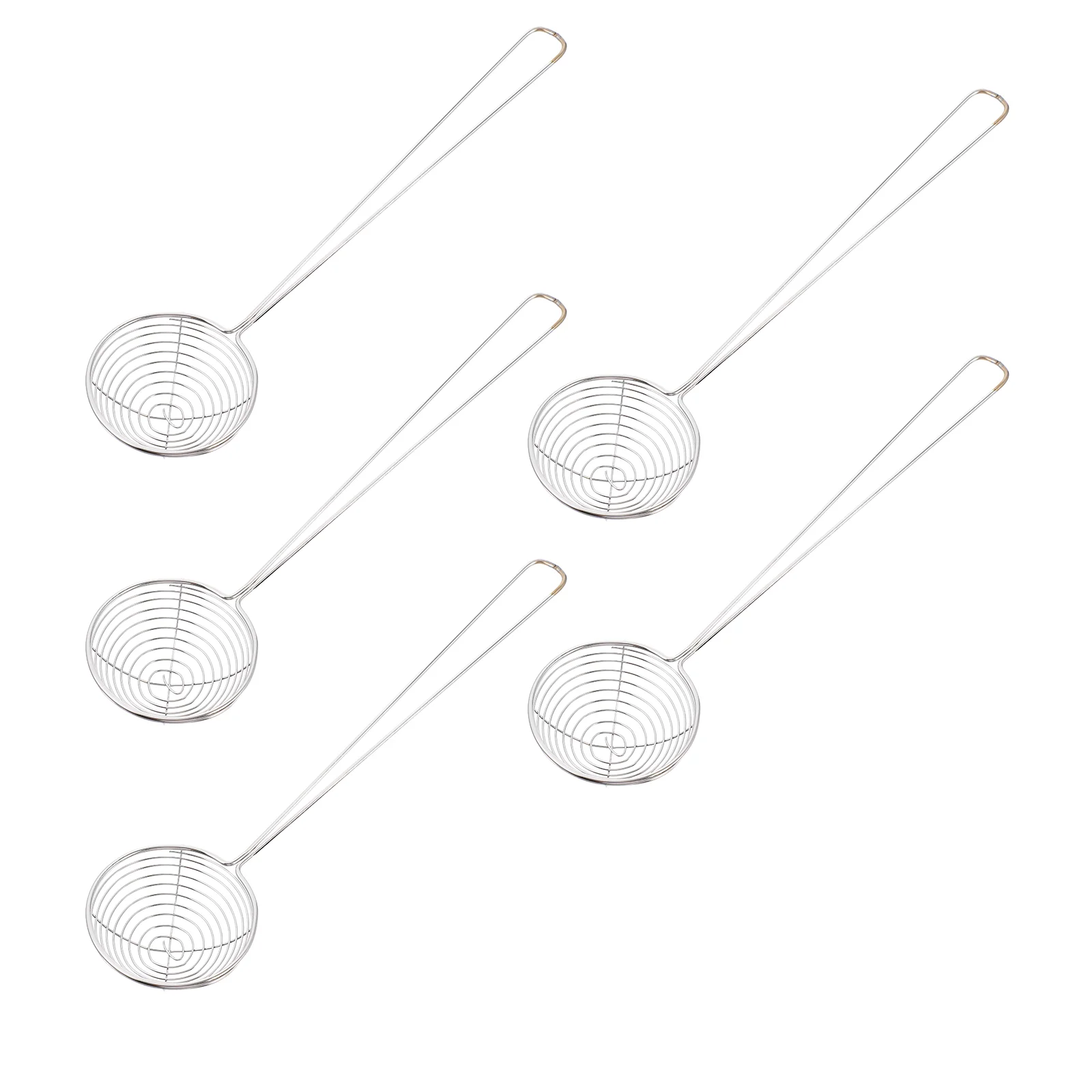

5pcs Stainless Steel Fat Skimmer Spoon Fine Mesh Strainer for Grease Gravy and Japanese Hot Pot Skimmer with Long Handle for