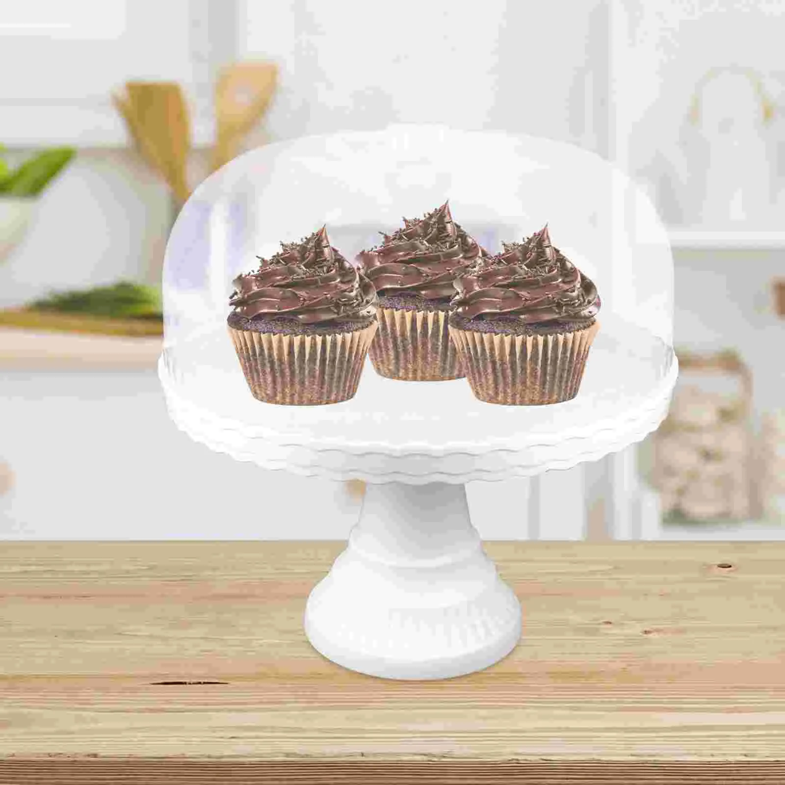 

Cake Stand with Dome Lid Party Candy Cupcake Holder Dessert Display Stand for Wedding