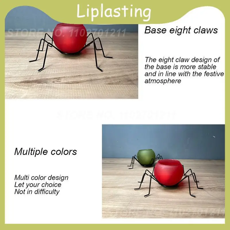 

Spider Candlestick 6 Style Halloween Creative Grass Candle Holder Home Decoration Light Ornaments Party Scary Props