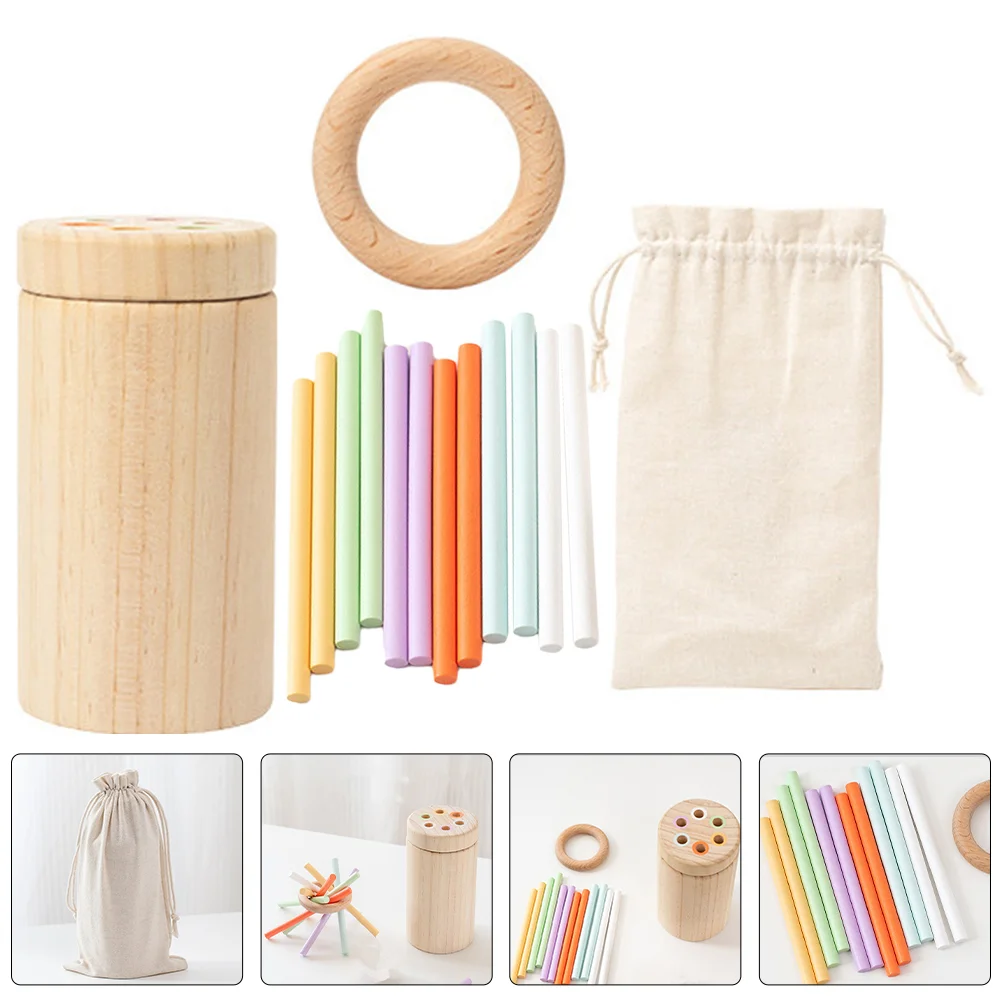 

Balance Stick Toy Educational Balancing Sticks Toys Wooden Baby Travel Beam Cloth Cartoon Plaything Toddler Fine Motor Babies