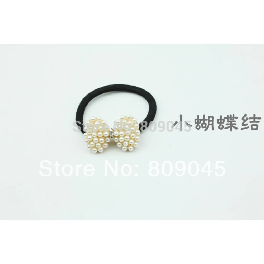 (Min order $10)Colorful flower hairband for women/girl ponytail holder elastic hair band ties hair accessory HB23 2pcs/lot