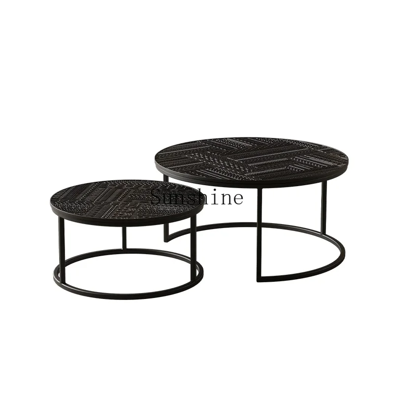 Ваби Сасанский ветер из цельного дерева для гостиной средневековый круглый