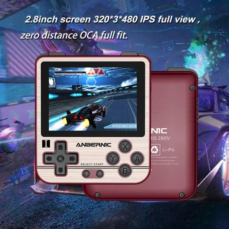 For ANBERNIC RG280V Retro Games 16G/128G-5000 Games 2.8Inch IPS Screen Retro Portable Mini Handheld Game Console Children's Gift enlarge