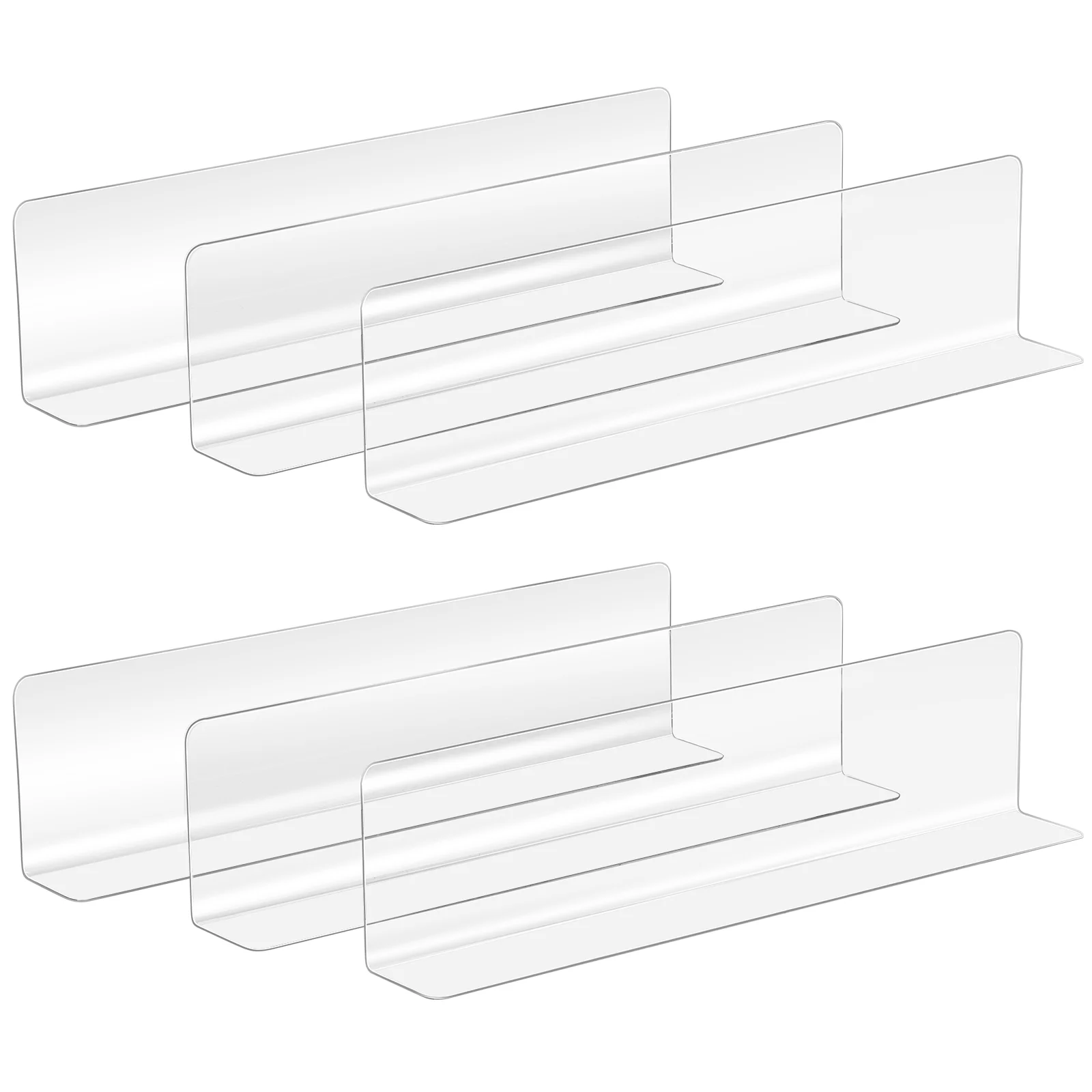 

20 Pcs Partition Plate Plastic Cabinets Shop Shelf Dividers Store Separator Supermarket Transparent
